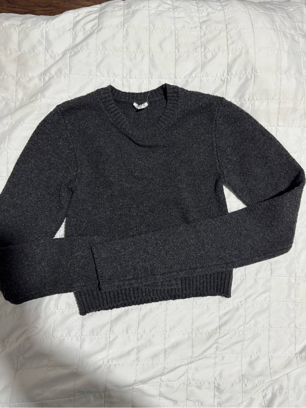Garage Charcoal Gray Crewneck Sweater